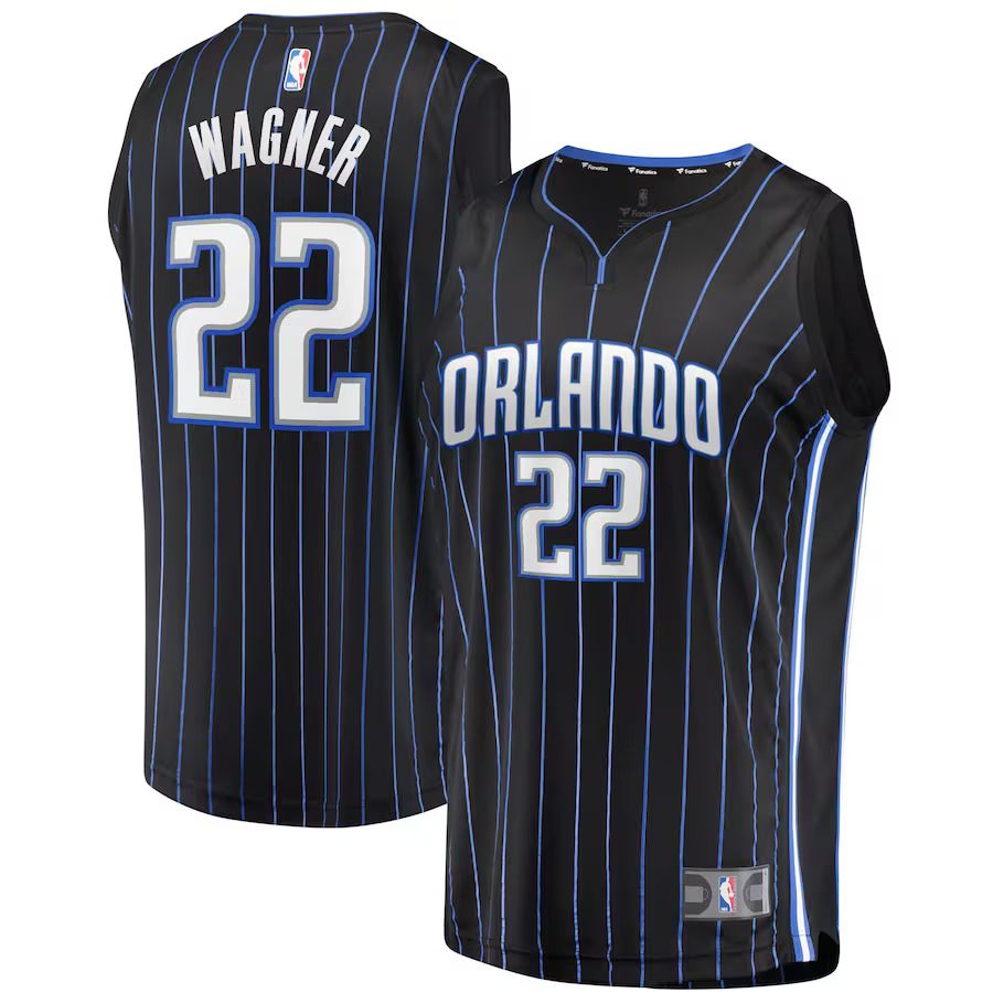 Men Orlando Magic #22 Franz Wagner Fanatics Branded Black Fast Break Replica NBA Jersey->orlando magic->NBA Jersey